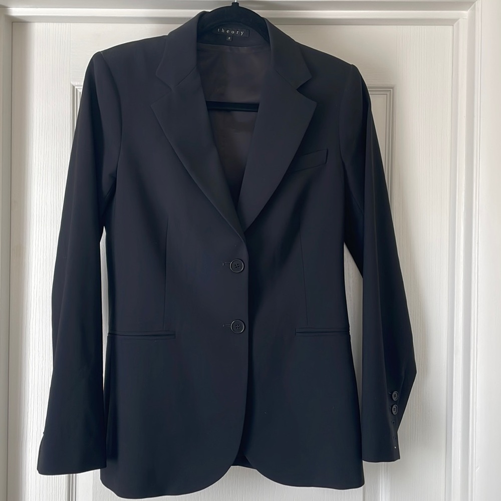 Womens Theory Black Blazer